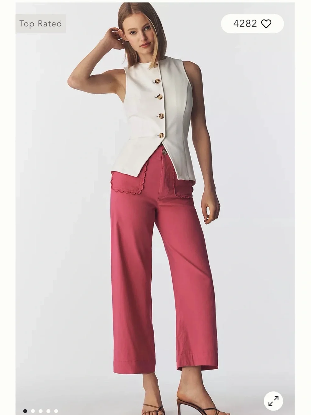 Anthropologie Brand New Colette hot pink pants - Picture 1 of 5